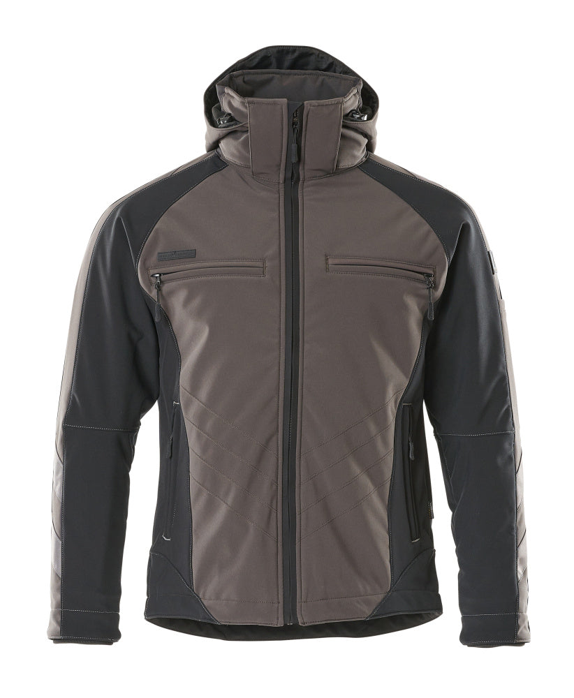 MASCOT® Unique Winterjas met capuchon – Donkerantraciet/Zwart