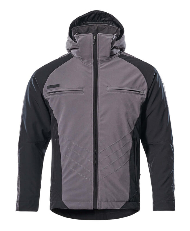 MASCOT® Unique Winterjas met capuchon – Antraciet/Zwart