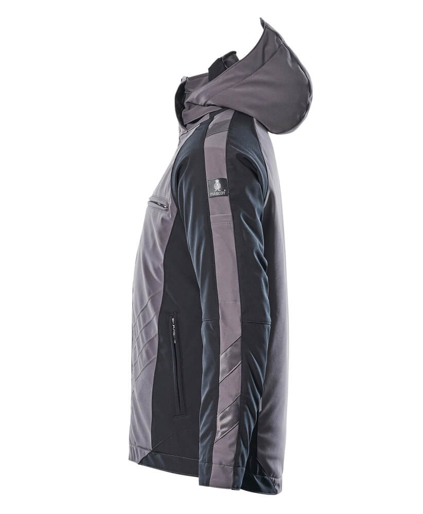 MASCOT® Unique Winterjas met capuchon – Antraciet/Zwart