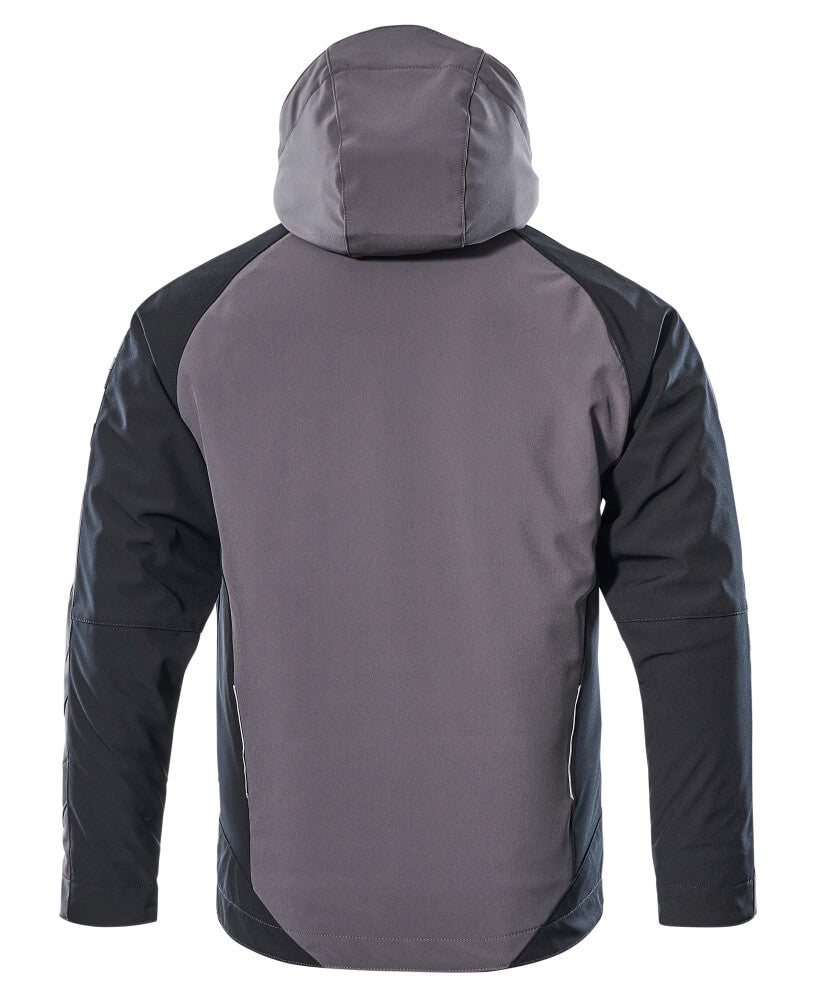 MASCOT® Unique Winterjas met capuchon – Antraciet/Zwart