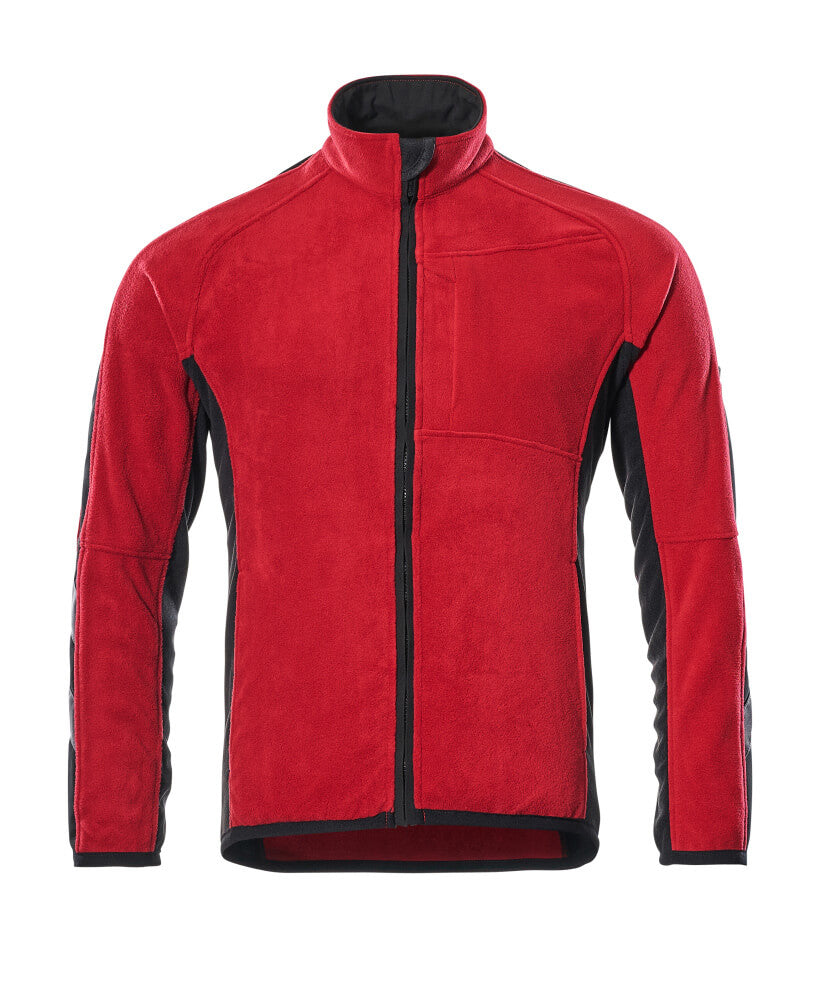 MASCOT® Unique Fleece jas tweekleurig – Rood/Zwart