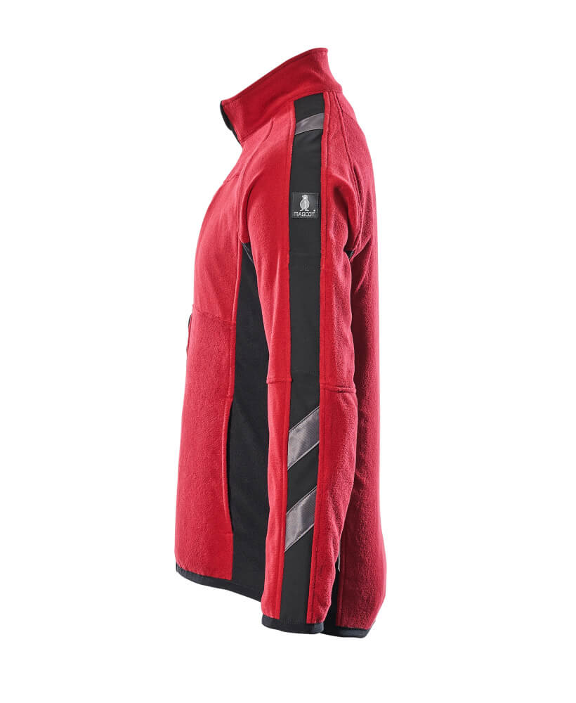 MASCOT® Unique Fleece jas tweekleurig – Rood/Zwart