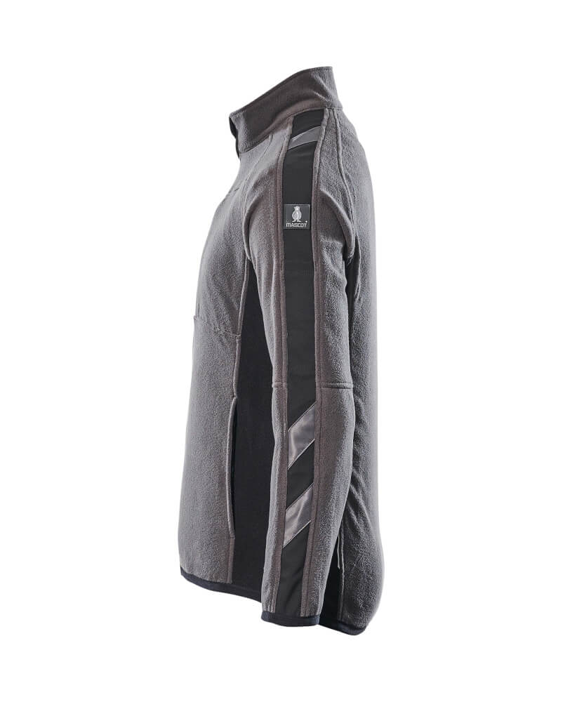 MASCOT® Unique Fleece jas tweekleurig – Donkerantraciet/Zwart