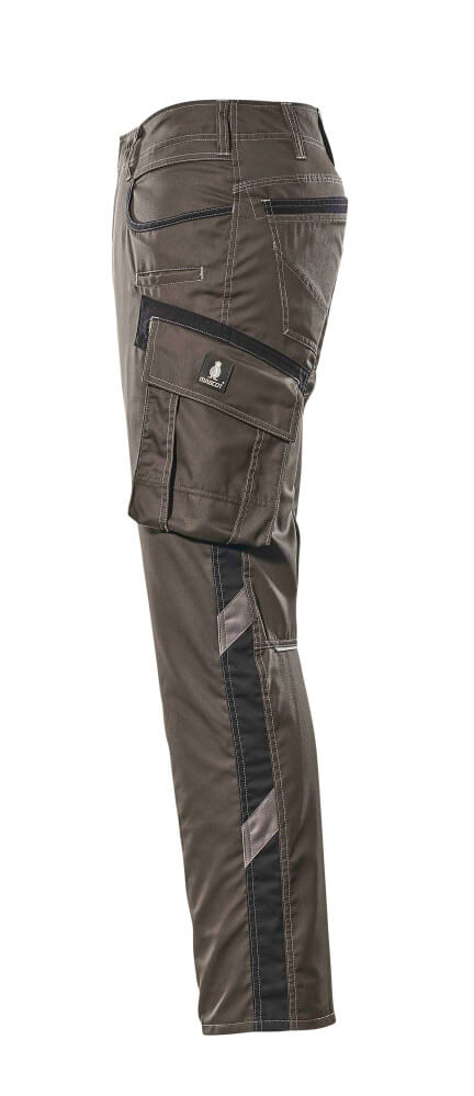 MASCOT® Unique Werkbroek dijbeenzakken tweekleurig – Donkerantraciet/Zwart