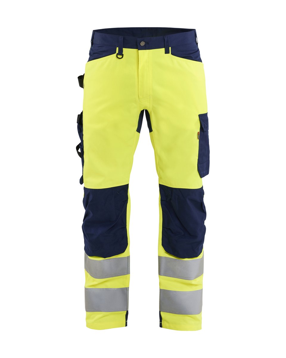 Blåkläder 1703 High Vis Werkbroek - High Vis Geel/Marineblauw