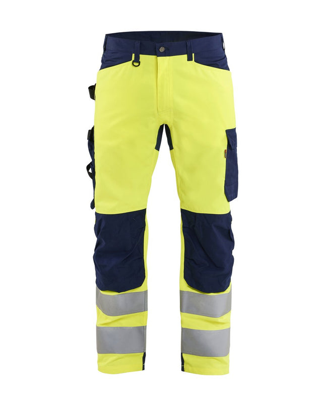 Blåkläder 1703 High Vis Werkbroek - High Vis Geel/Marineblauw