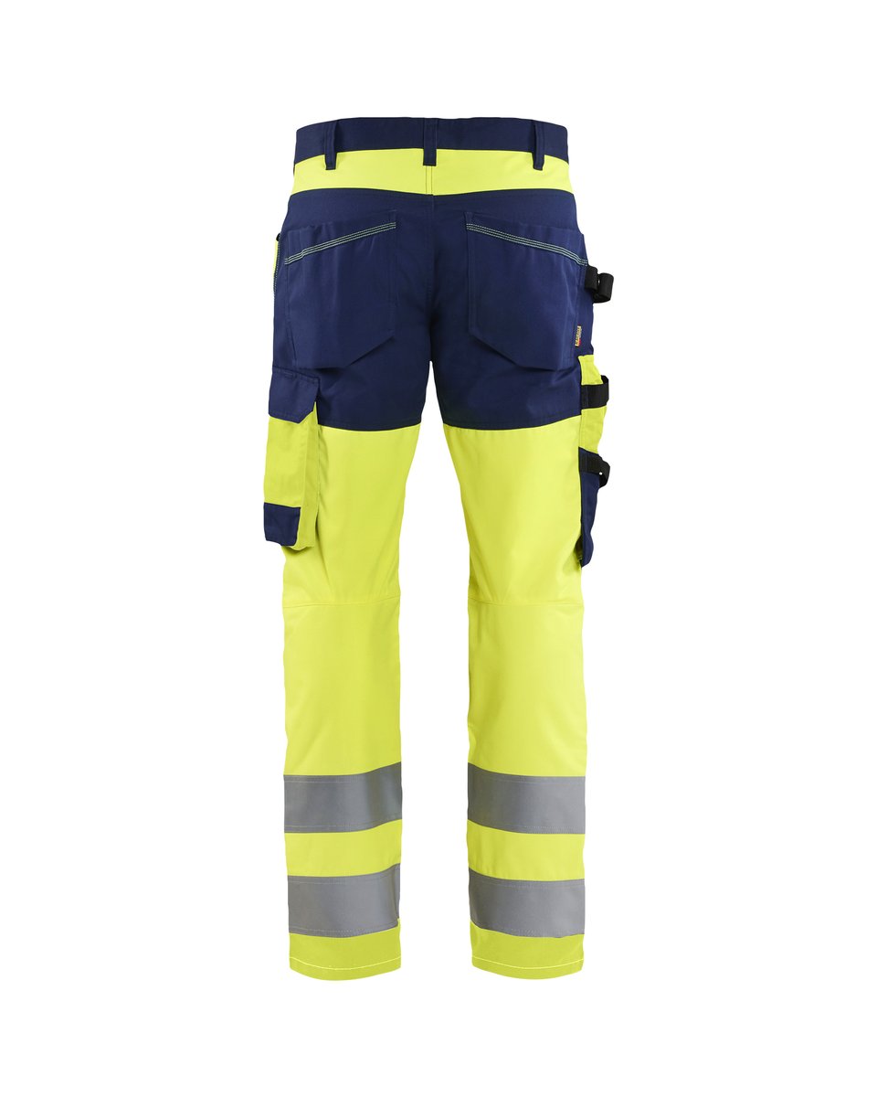 Blåkläder 1703 High Vis Werkbroek - High Vis Geel/Marineblauw