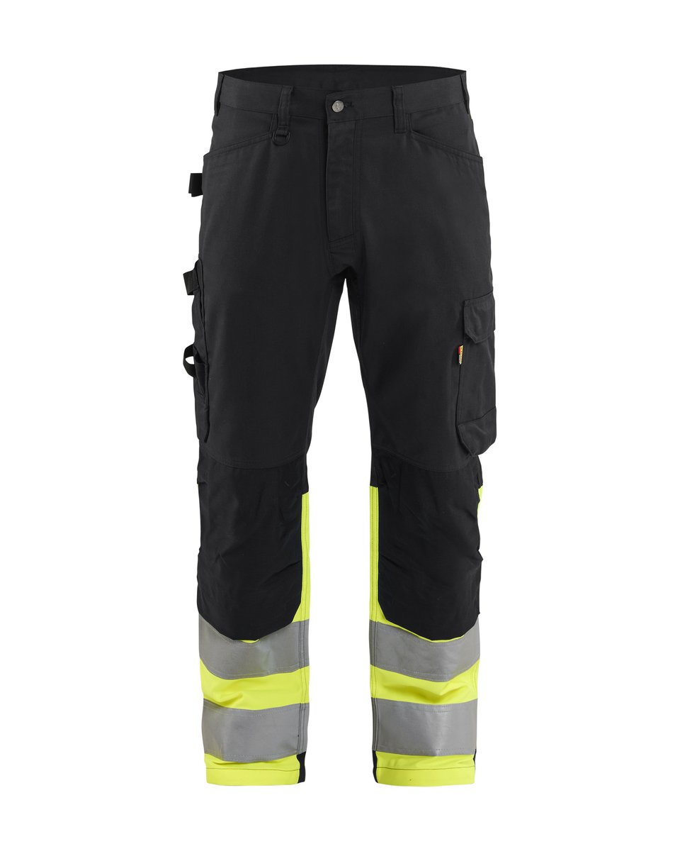 Blåkläder 1708 High Vis werkbroek - Zwart/High Vis Geel