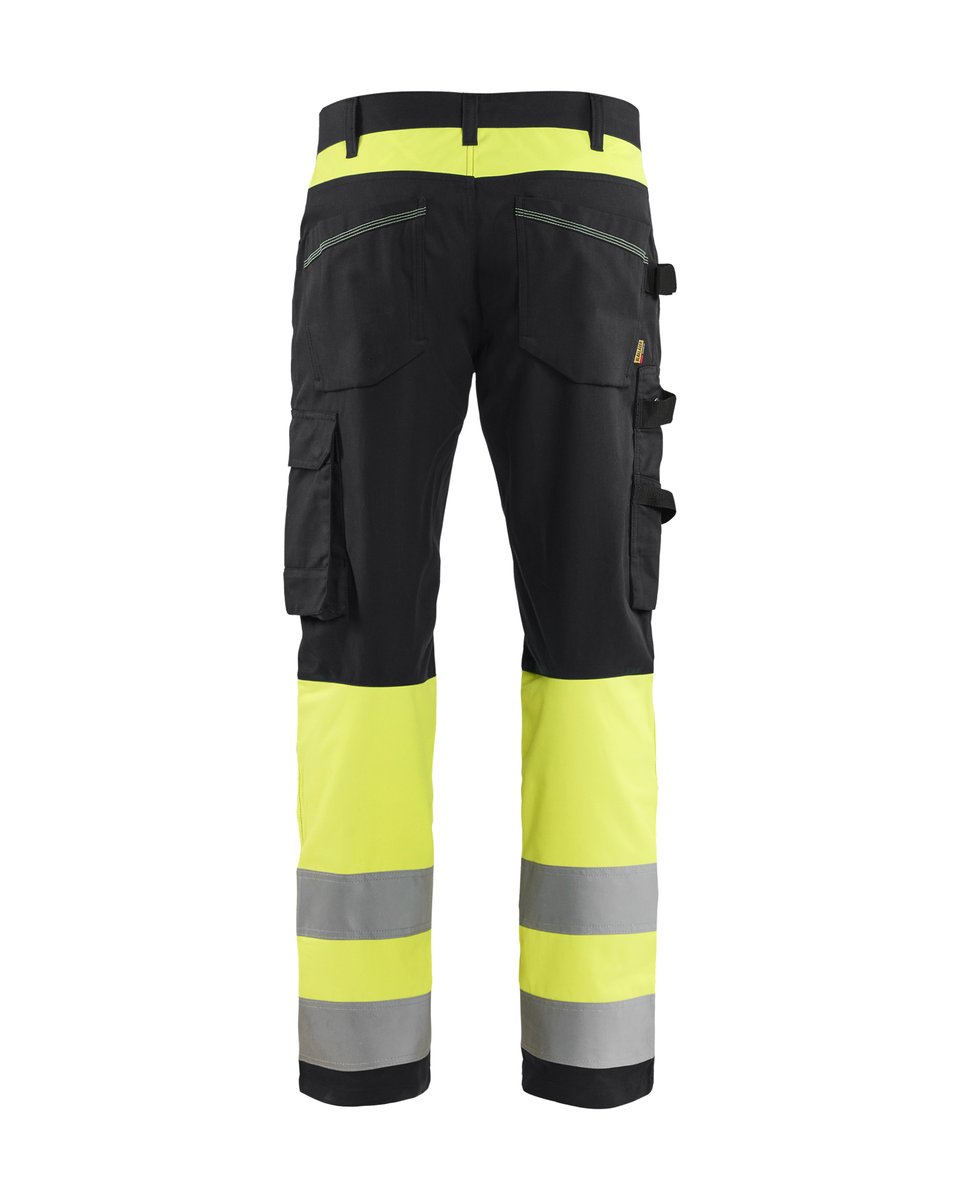 Blåkläder 1708 High Vis werkbroek - Zwart/High Vis Geel