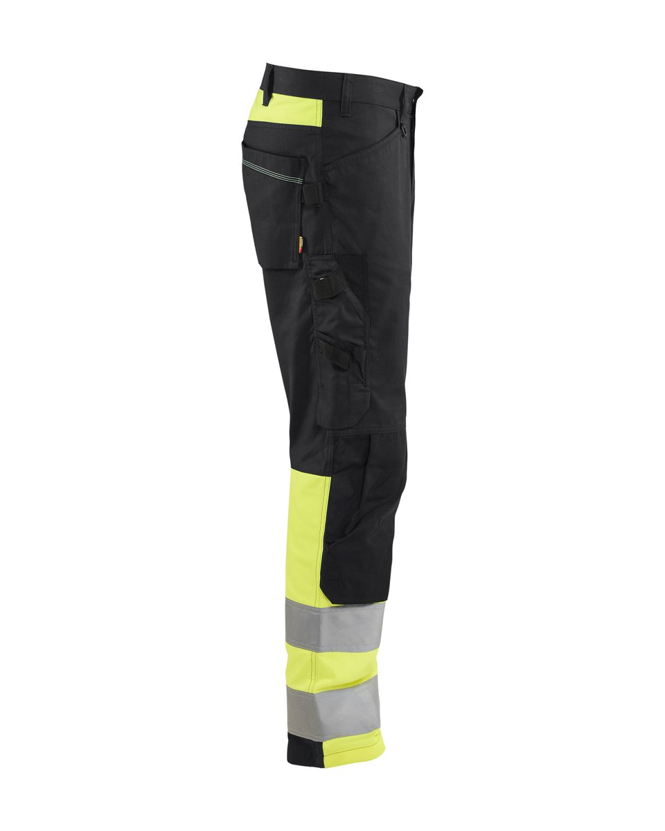 Blåkläder 1708 High Vis werkbroek - Zwart/High Vis Geel