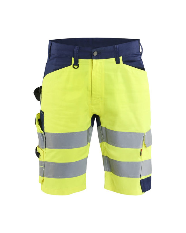 Blåkläder 1709 High Vis Short - High Vis Geel/Marineblauw