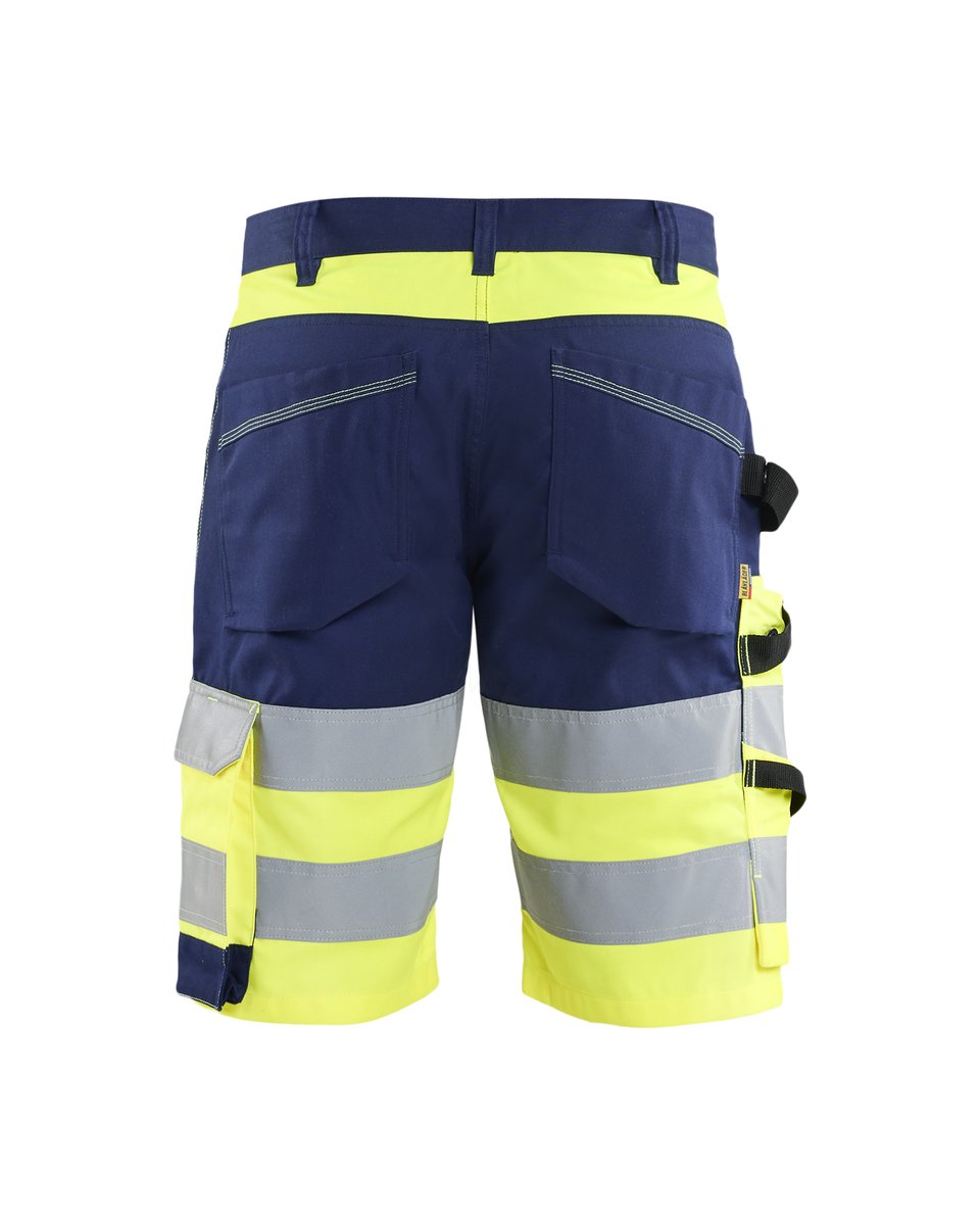 Blåkläder 1709 High Vis Short - High Vis Geel/Marineblauw
