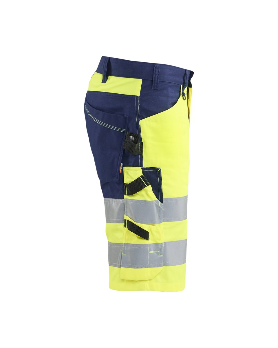 Blåkläder 1709 High Vis Short - High Vis Geel/Marineblauw