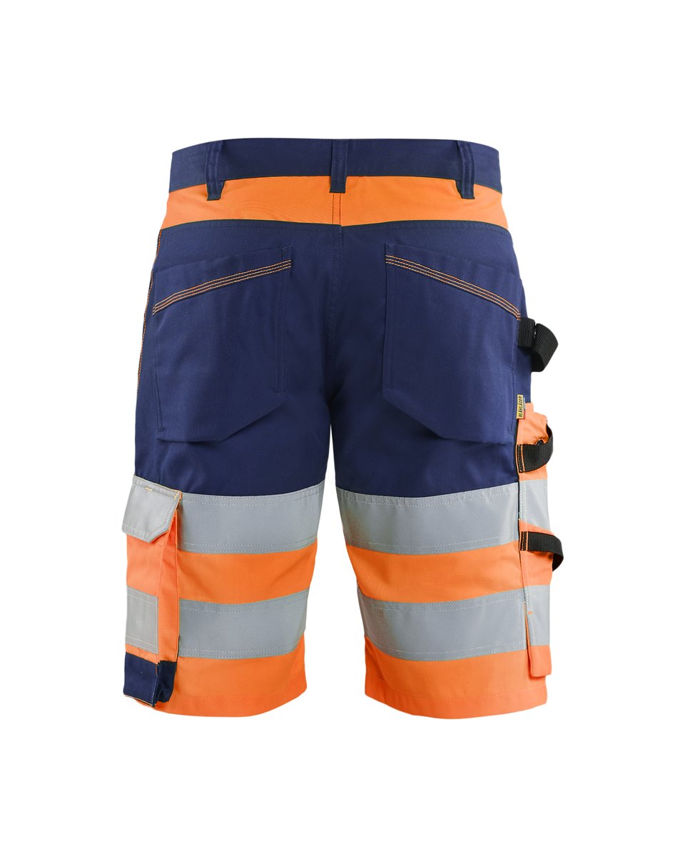 Blåkläder 1709 High Vis Short - High Vis Oranje/Marineblauw