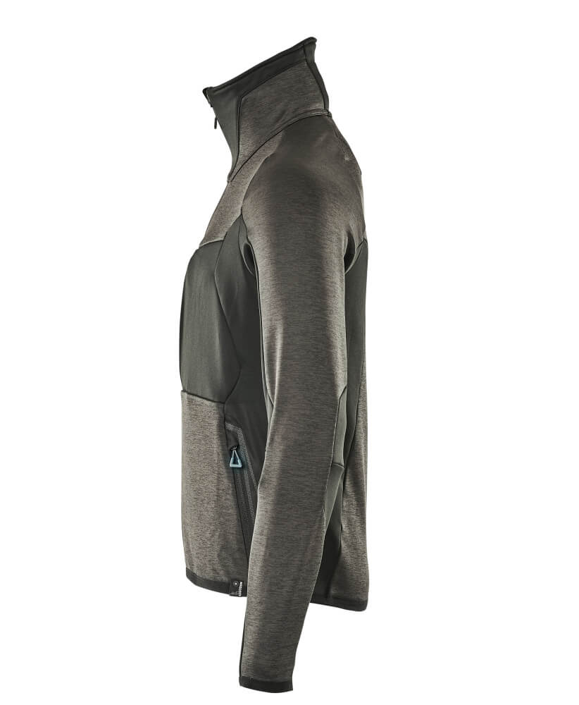 MASCOT® Advanced Fleecetrui met rits – Donkerantraciet/Zwart