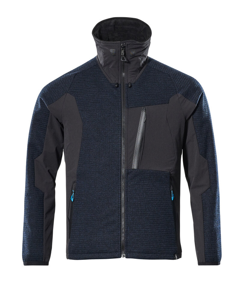 MASCOT® Advanced Gebreid vest met rits – Donkermarine/Zwart
