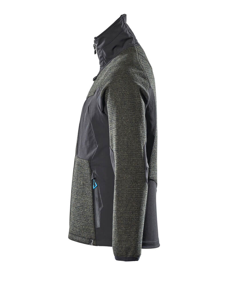 MASCOT® Advanced Gebreid vest met rits – Mosgroen/Zwart