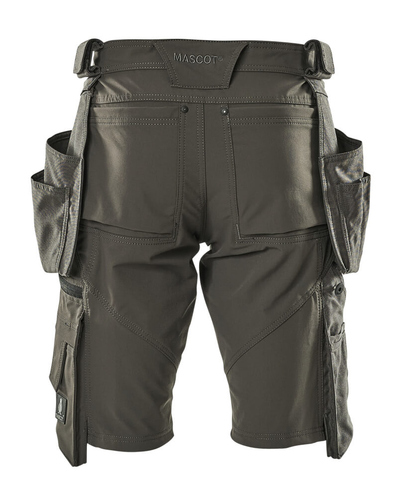 MASCOT® Advanced Werkshort met spijkerzakken – Donkerantraciet
