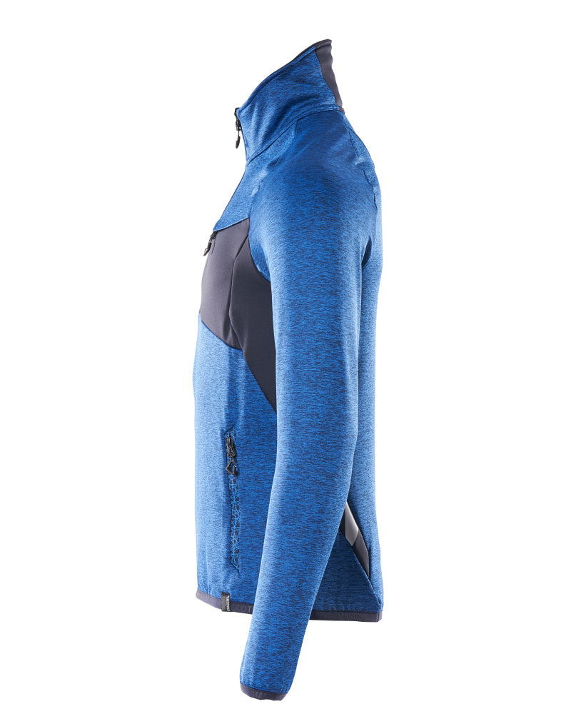 MASCOT® Accelerate Fleecetrui met korte rits – Helder blauw/Donkermarine