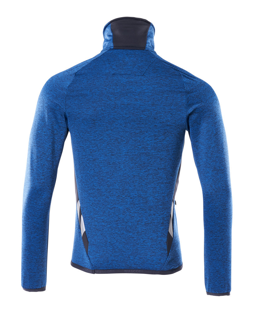 MASCOT® Accelerate Fleecetrui met korte rits – Helder blauw/Donkermarine