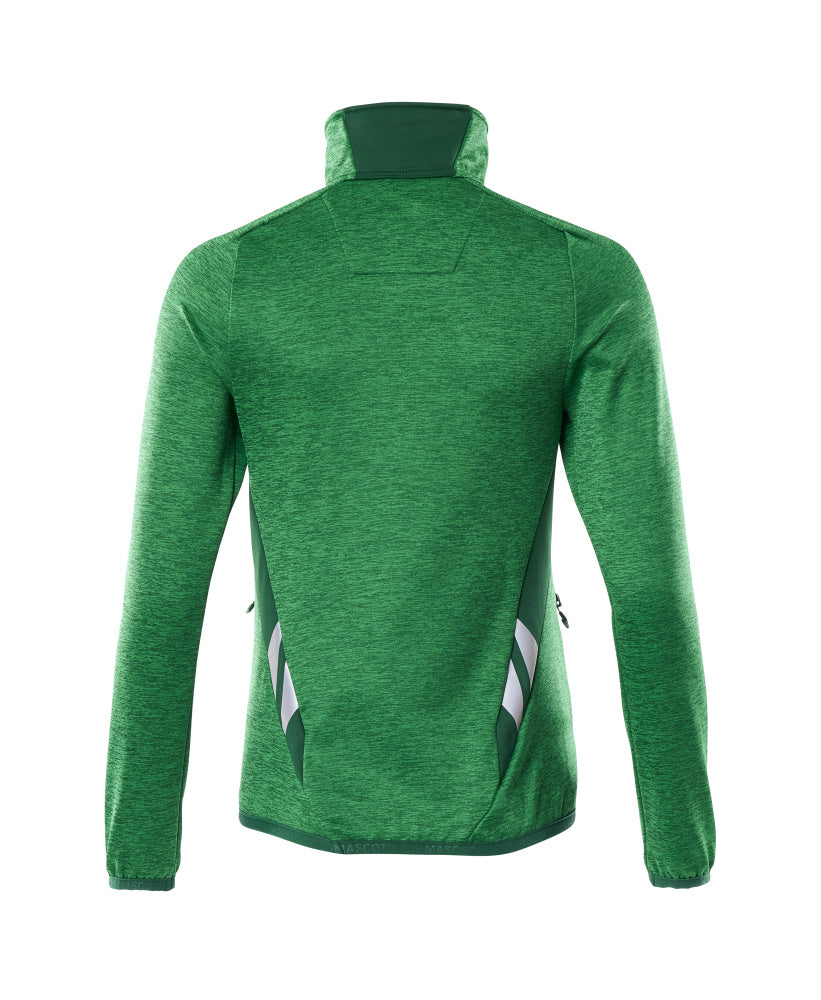MASCOT® Accelerate Fleecetrui dames korte rits – Helder groen/Groen