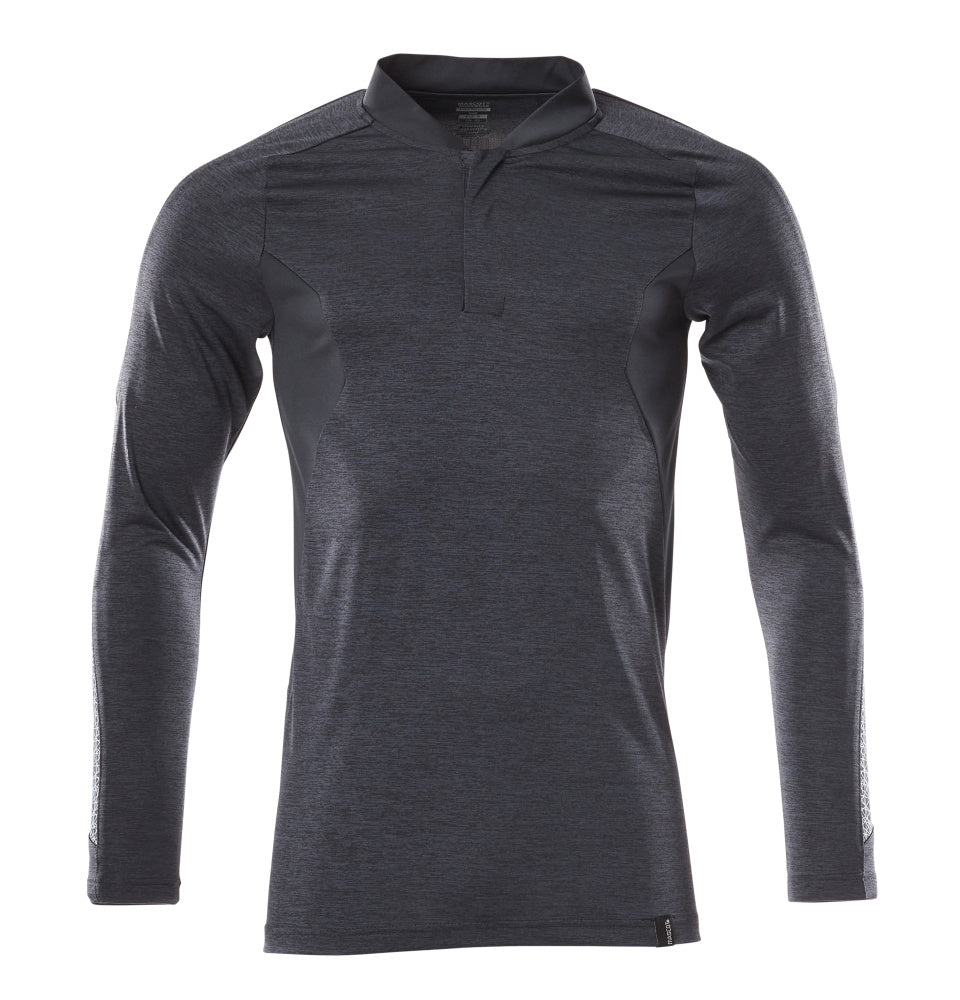 MASCOT® Accelerate Poloshirt lange mouw – Donkermarine-gemêleerd