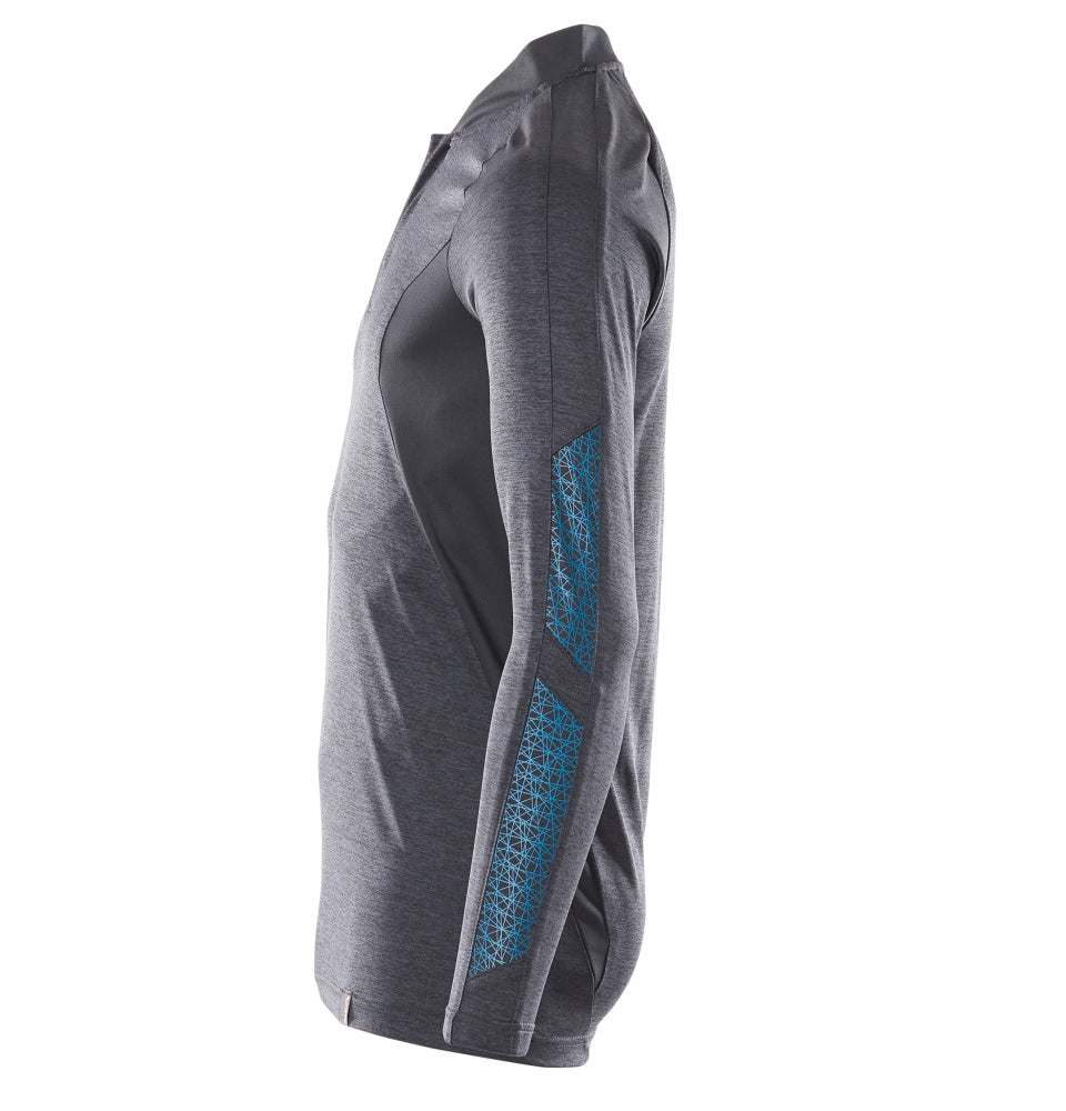 MASCOT® Accelerate Poloshirt lange mouw – Donkermarine-gemêleerd