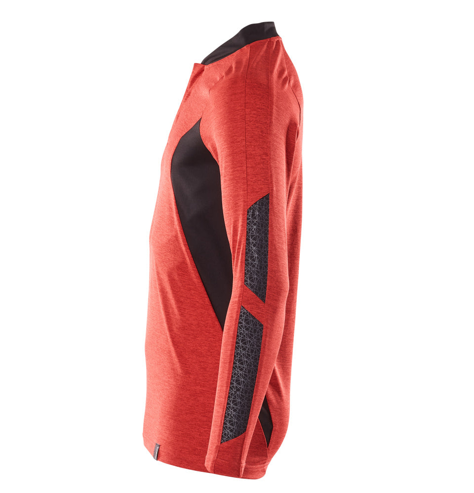 MASCOT® Accelerate Poloshirt lange mouw – Signaalrood-gemêleerd/Zwart