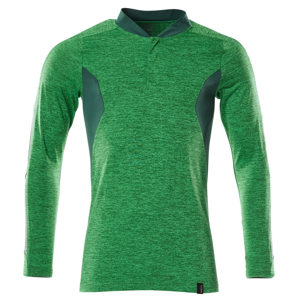 MASCOT® Accelerate Poloshirt lange mouw – Helder groen-gemêleerd/Groen