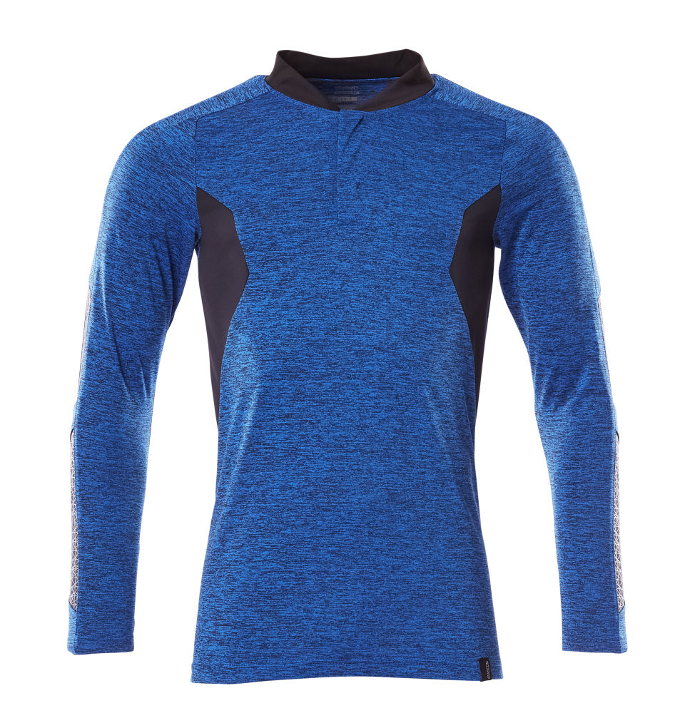 MASCOT® Accelerate Poloshirt lange mouw – Helder blauw-gemêleerd/Donkermarine
