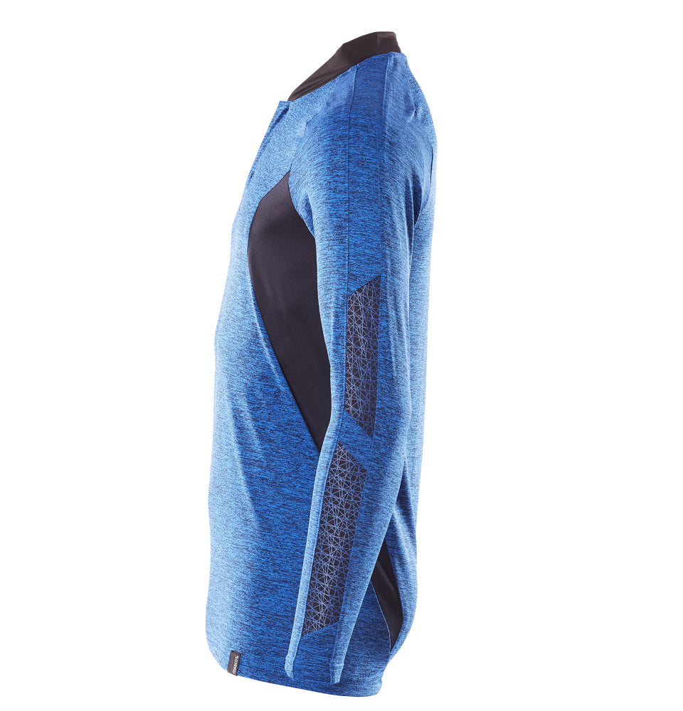 MASCOT® Accelerate Poloshirt lange mouw – Helder blauw-gemêleerd/Donkermarine