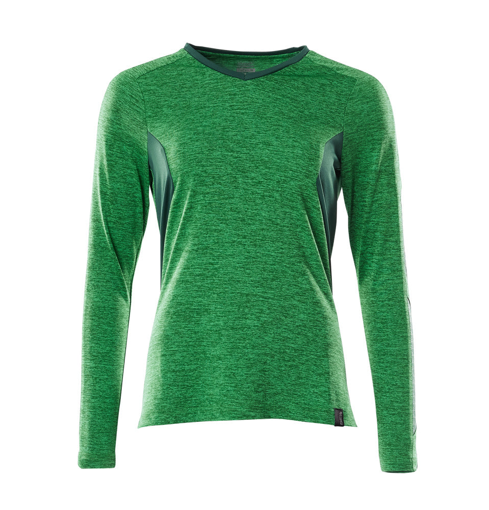 MASCOT® Accelerate T-shirt lange mouwen dames – Helder groen-gemêleerd/Groen