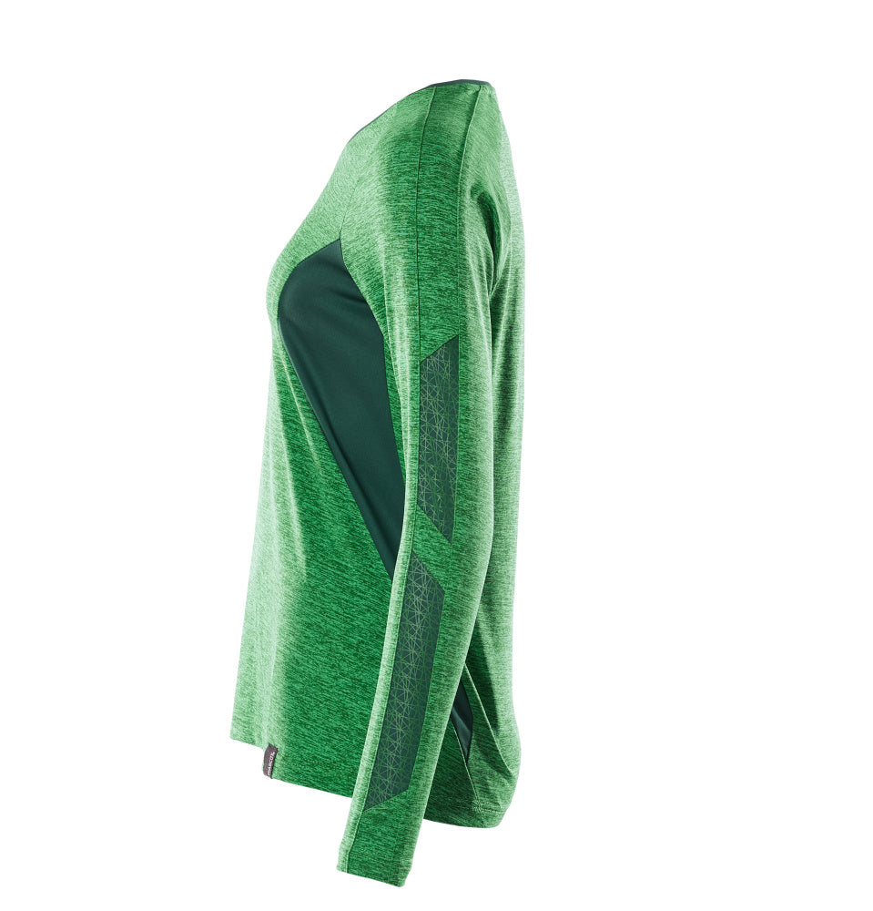 MASCOT® Accelerate T-shirt lange mouwen dames – Helder groen-gemêleerd/Groen