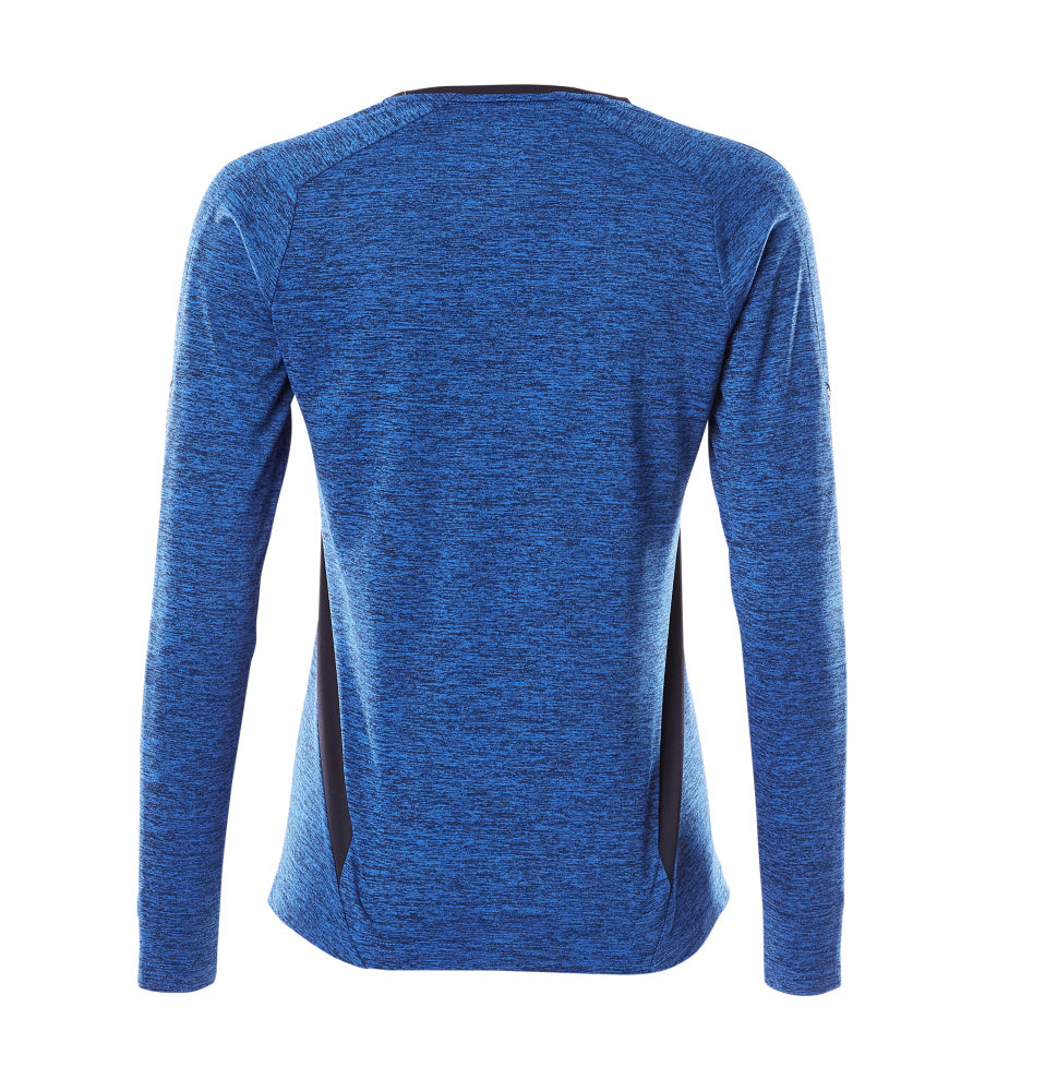 MASCOT® Accelerate T-shirt lange mouwen dames – Helder blauw-gemêleerd/Donkermarine