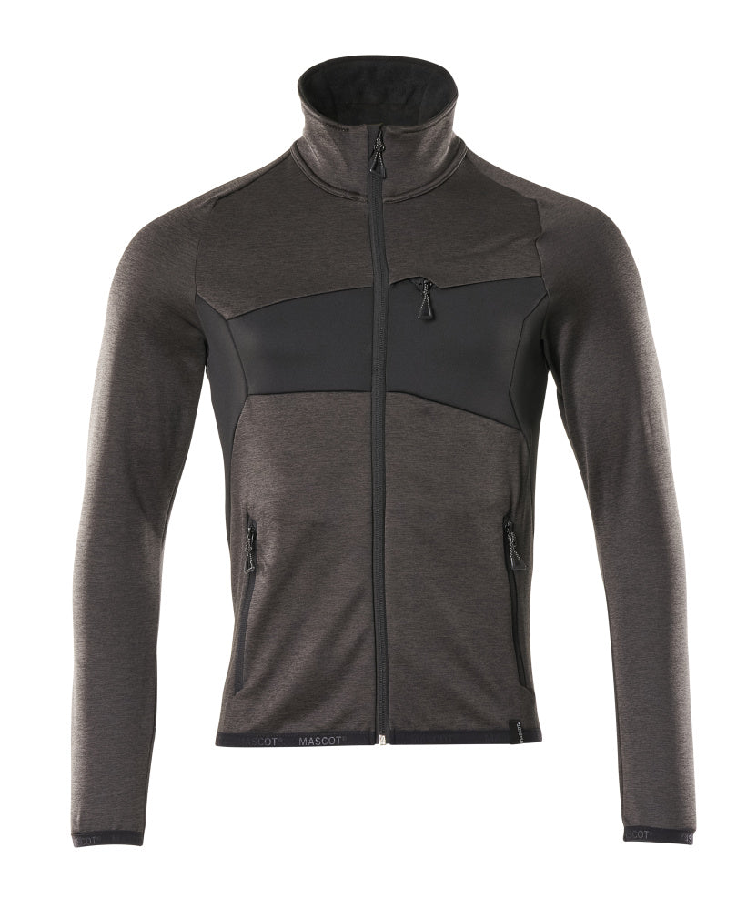 MASCOT® Accelerate Fleecetrui met rits – Donkerantraciet/Zwart