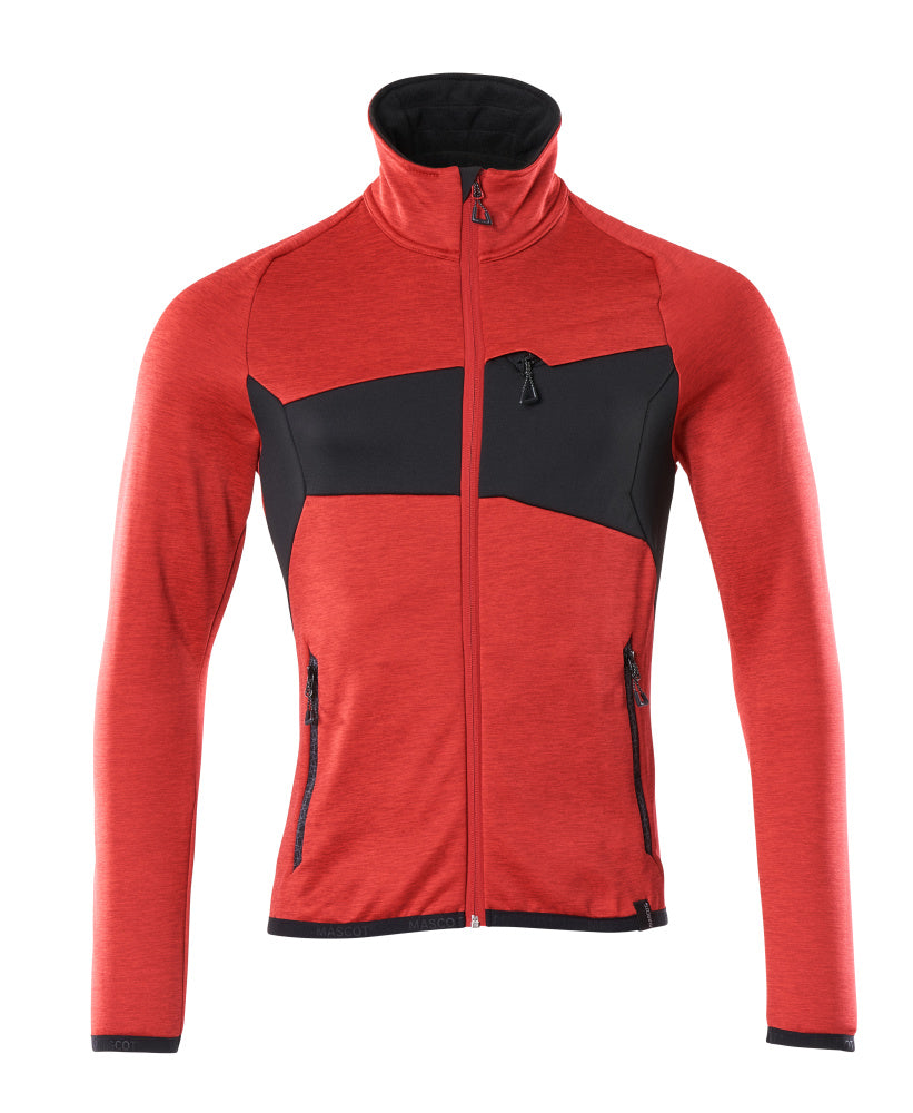 MASCOT® Accelerate Fleecetrui met rits – Signaalrood/Zwart