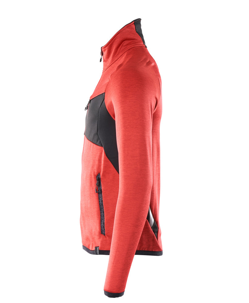 MASCOT® Accelerate Fleecetrui met rits – Signaalrood/Zwart