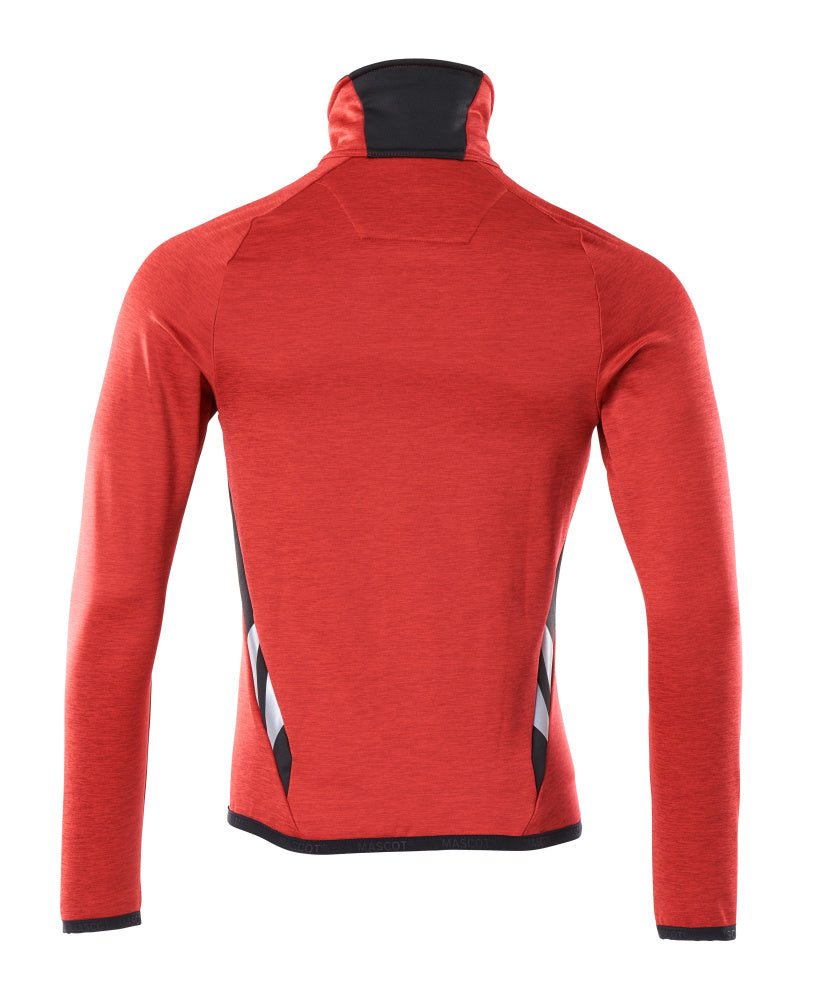 MASCOT® Accelerate Fleecetrui met rits – Signaalrood/Zwart