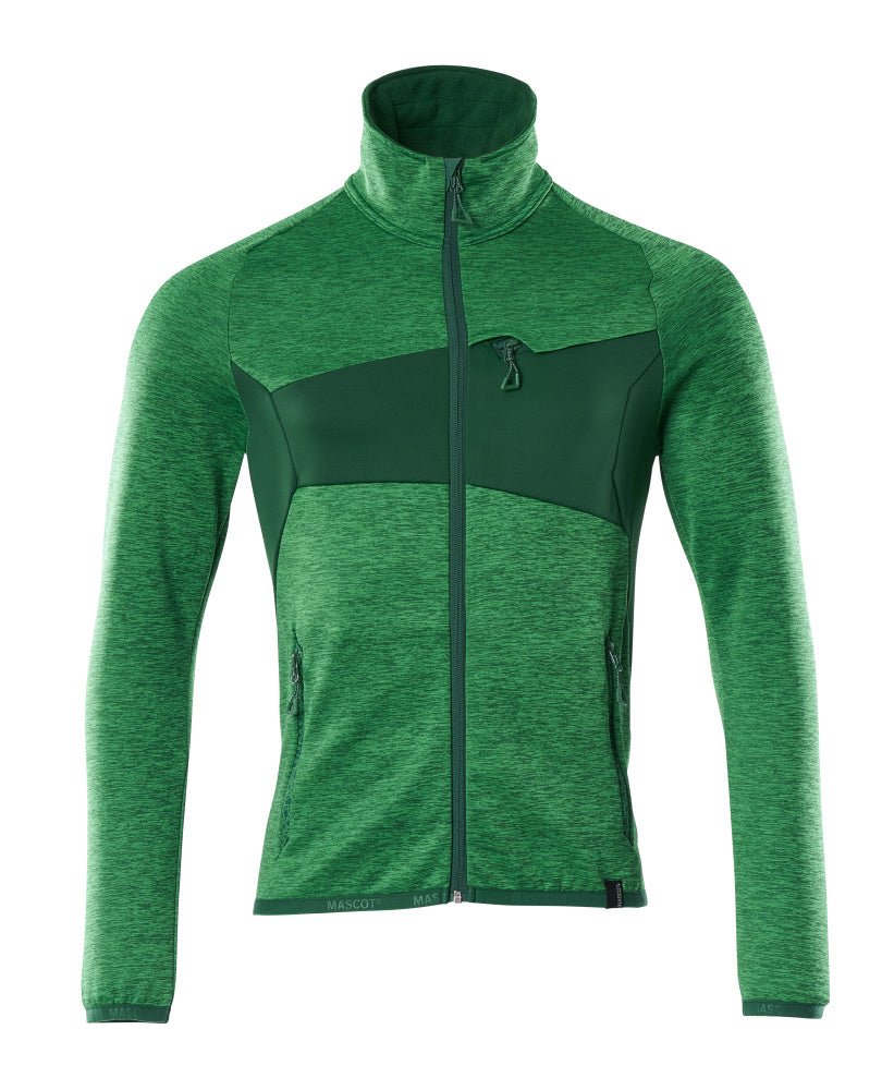 MASCOT® Accelerate Fleecetrui met rits – Helder groen/Groen