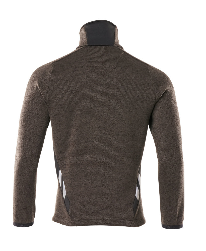 MASCOT® Accelerate Gebreide trui met rits – Donkerantraciet/Zwart
