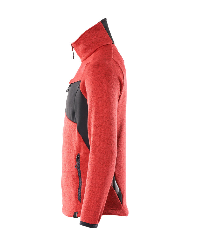MASCOT® Accelerate Gebreide trui met rits – Signaalrood/Zwart
