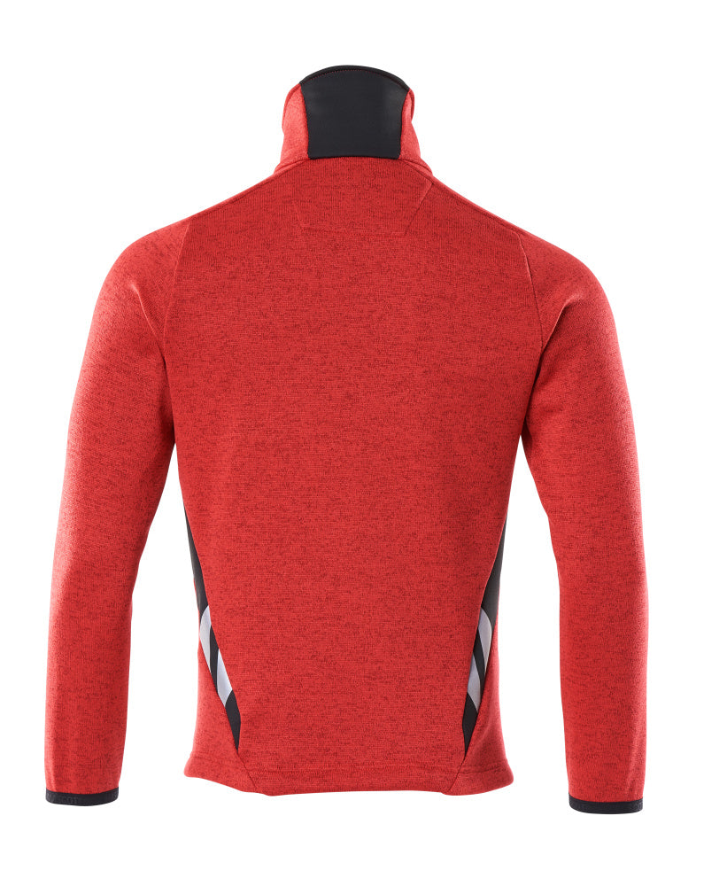 MASCOT® Accelerate Gebreide trui met rits – Signaalrood/Zwart