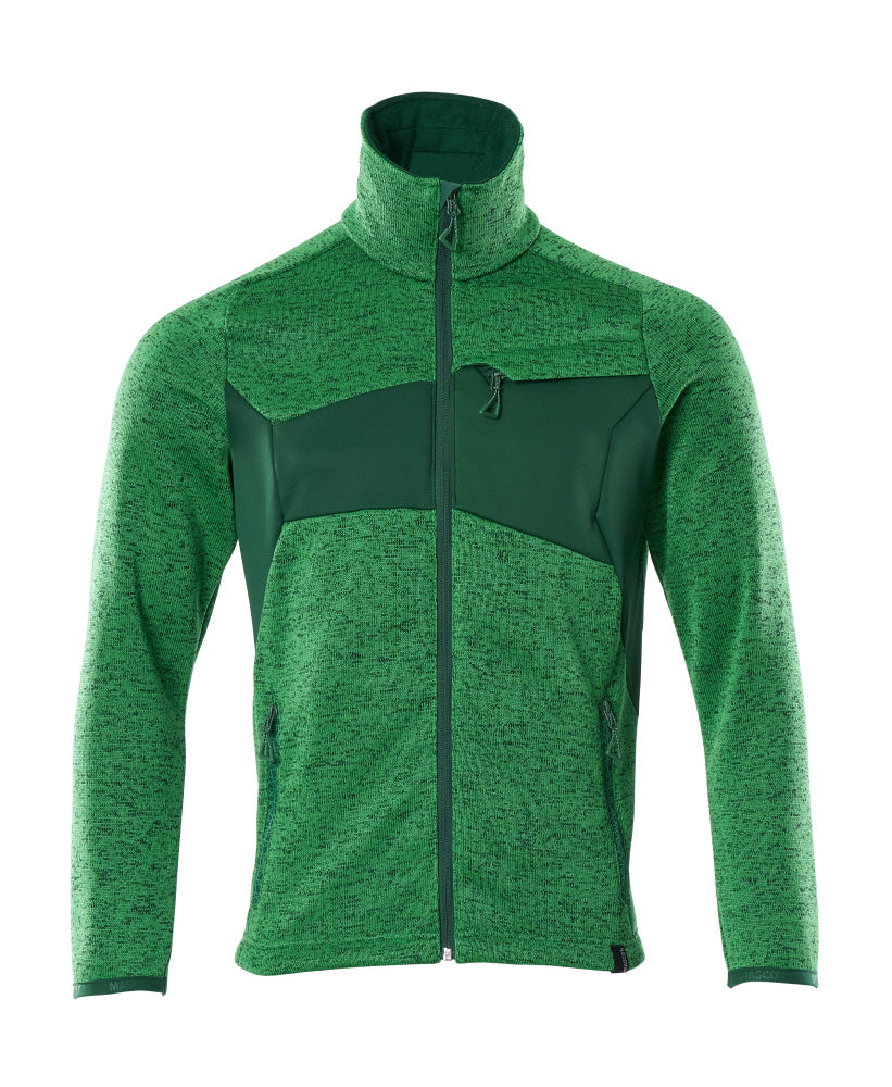 MASCOT® Accelerate Gebreide trui met rits – Helder groen/Groen