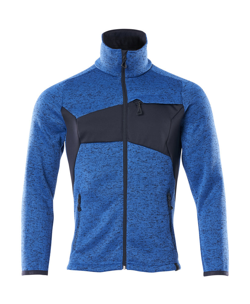 MASCOT® Accelerate Gebreide trui met rits – Helder blauw/Donkermarine