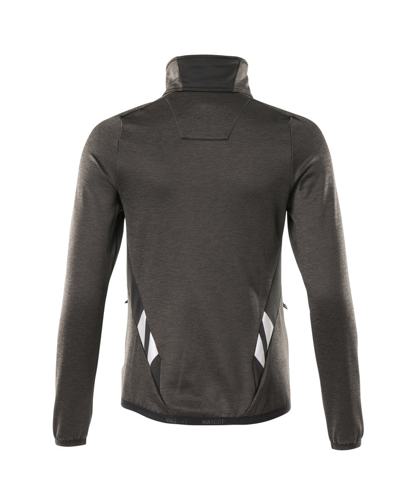MASCOT® Accelerate Fleecetrui met rits dames – Donkerantraciet/Zwart