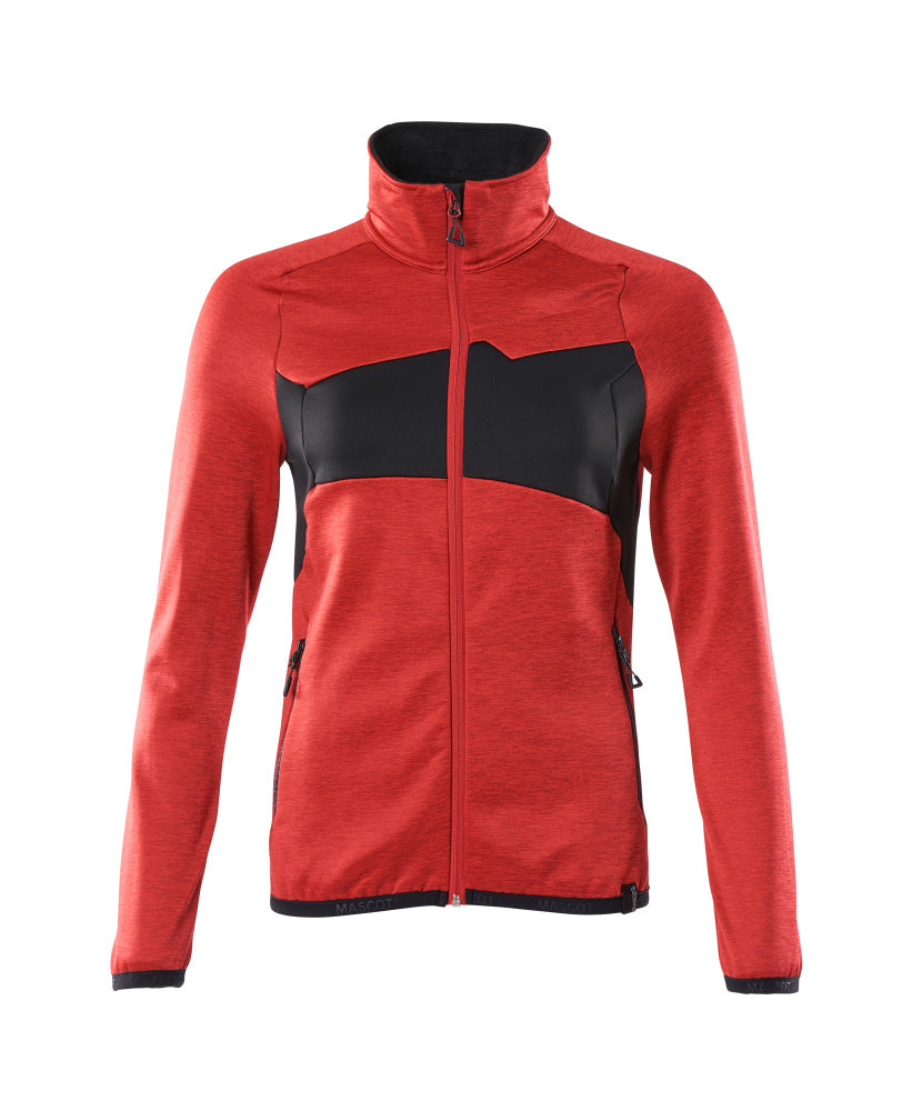 MASCOT® Accelerate Fleecetrui met rits dames – Signaalrood/Zwart