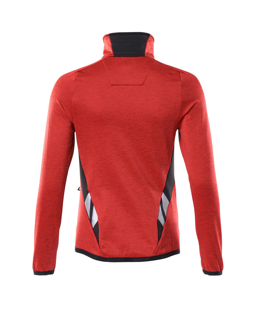 MASCOT® Accelerate Fleecetrui met rits dames – Signaalrood/Zwart