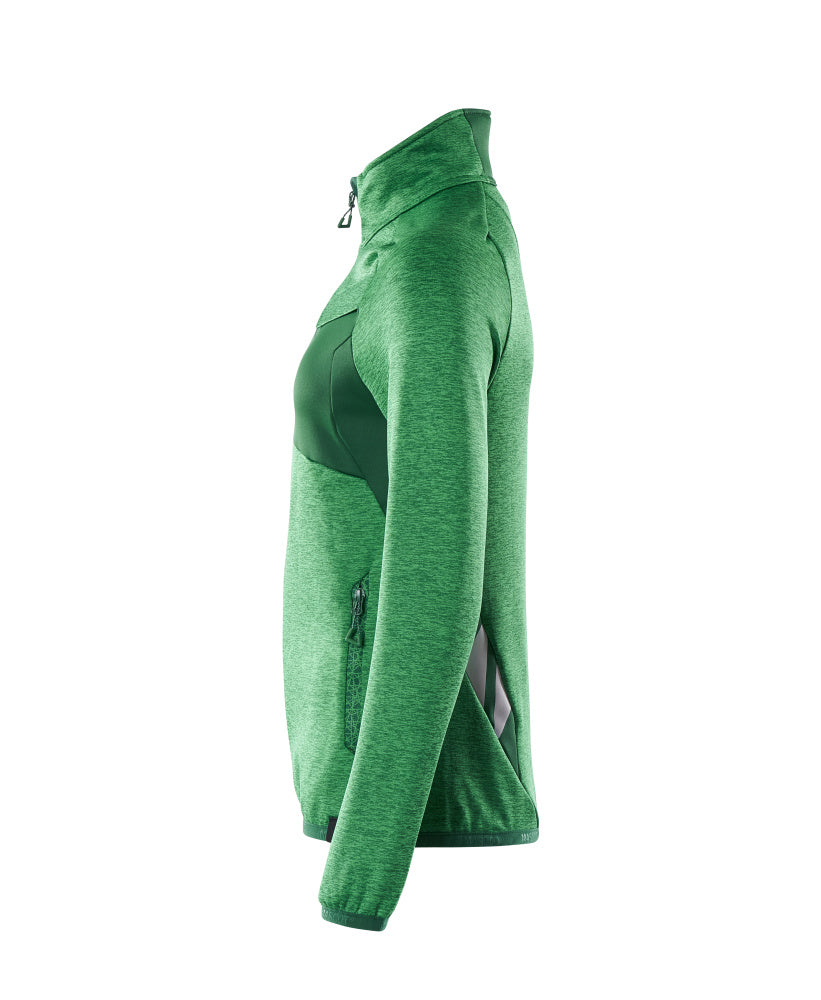 MASCOT® Accelerate Fleecetrui met rits dames – Helder groen/Groen