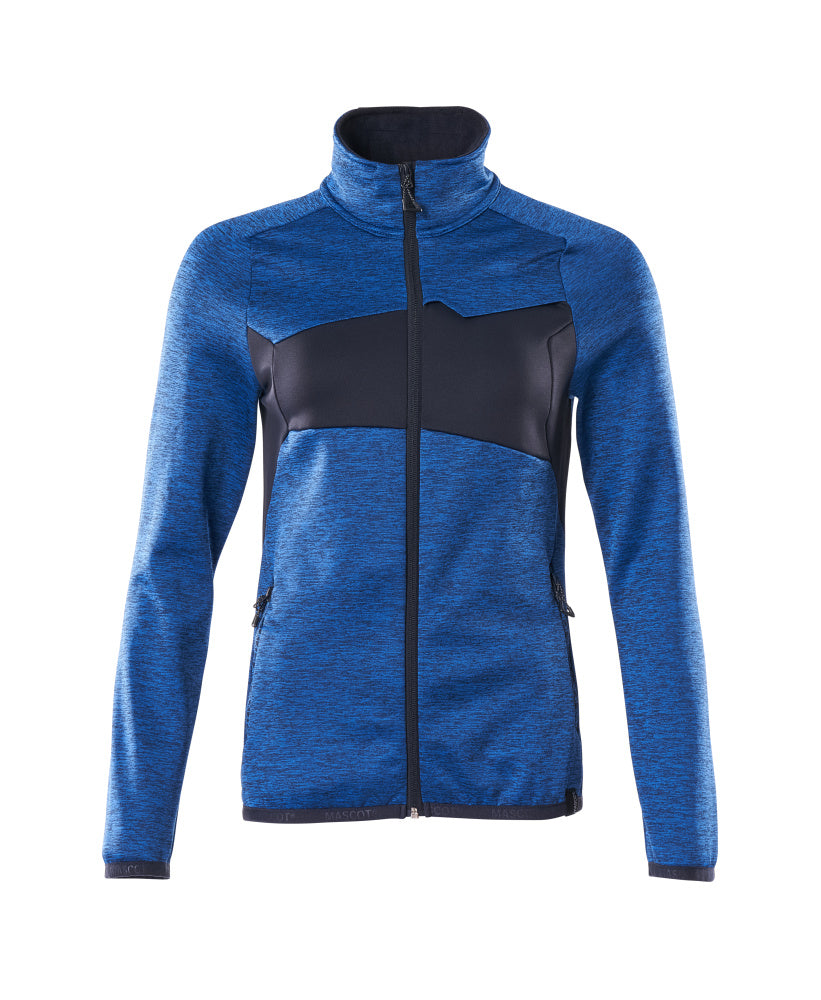 MASCOT® Accelerate Fleecetrui met rits dames – Helder blauw/Donkermarine