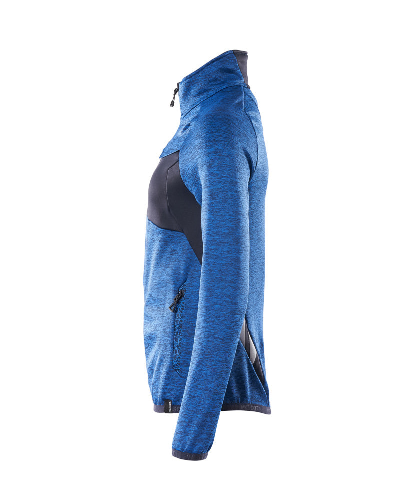 MASCOT® Accelerate Fleecetrui met rits dames – Helder blauw/Donkermarine